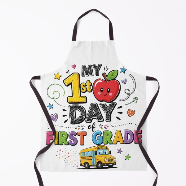 Item preview, My First Day of 1st Grade School Bus Apple designed and sold by OlakunleOloroz.