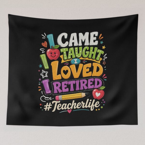 Item preview, Retro I Came I Taught I Loved I Retired Teacher Life designed and sold by OlakunleOloroz.