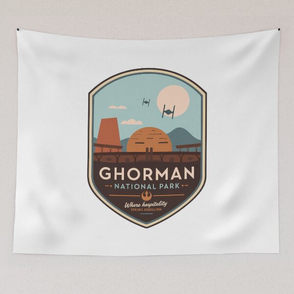 Item preview, Ghorman National Park - Where hospitality, sparks Rebellion! designed and sold by FrontierCosmic.