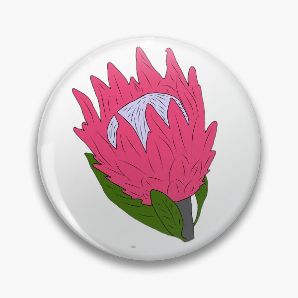 Item preview, Hot Pink Protea Flower - Minimalist Botanical Art designed and sold by Rare Botanical .