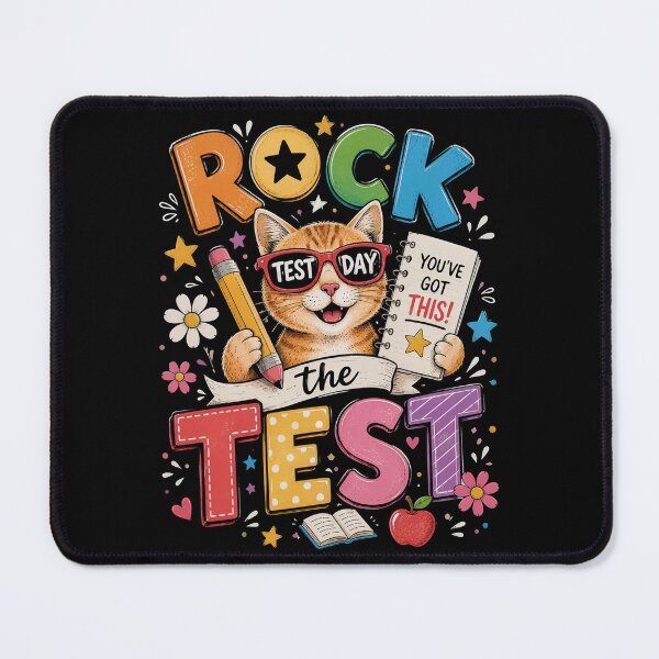 Item preview, Rock The Test Day Funny Cat Exam Testing Day School designed and sold by OlakunleOloroz.