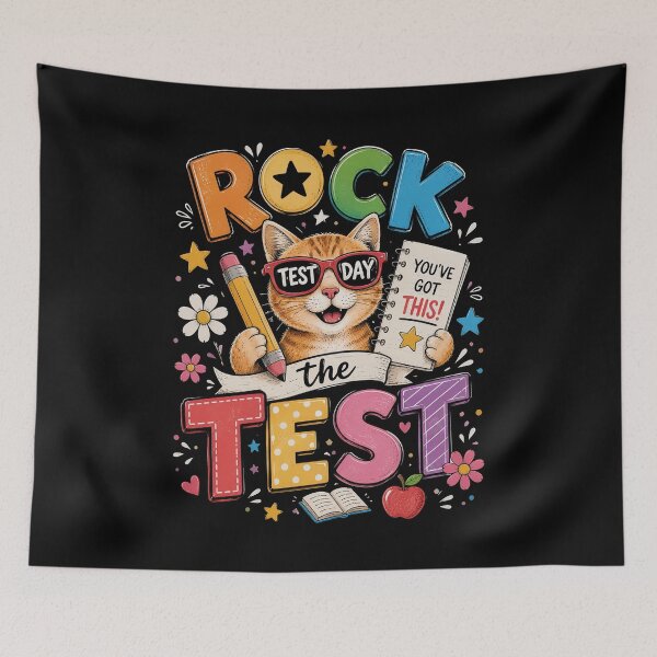 Item preview, Rock The Test Day Funny Cat Exam Testing Day School designed and sold by OlakunleOloroz.