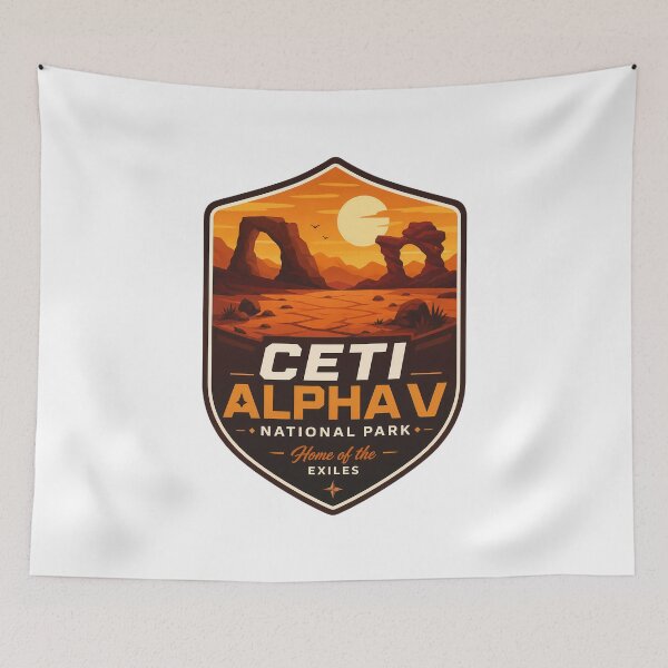 Item preview, Ceti Alpha Desert World Retro Sci-Fi designed and sold by FrontierCosmic.