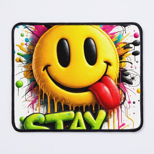 Item preview, Stay Happy Colorful Graffiti Smiley Face Art designed and sold by FutureGarb.