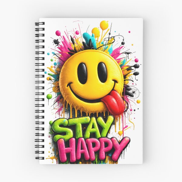 Item preview, Stay Happy Colorful Graffiti Smiley Face Art designed and sold by FutureGarb.