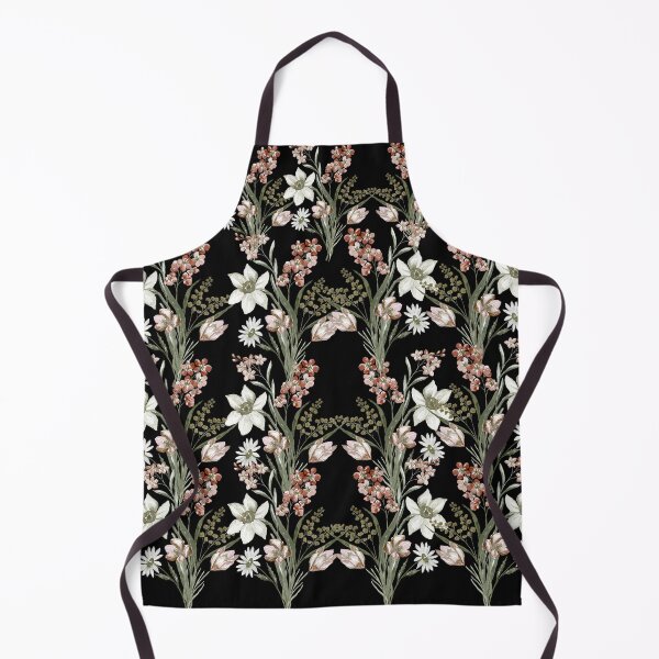 Item preview, Dark Botanical Lily and Blush Tulip Floral Pattern designed and sold by Jyoti-Quotes.