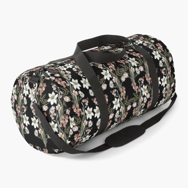 Item preview, Dark Botanical Lily and Blush Tulip Floral Pattern designed and sold by Jyoti-Quotes.