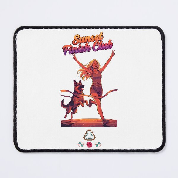 Item preview, Sunset Finish Club: Runner & Dog Duo designed and sold by Whimsy Trail Co.