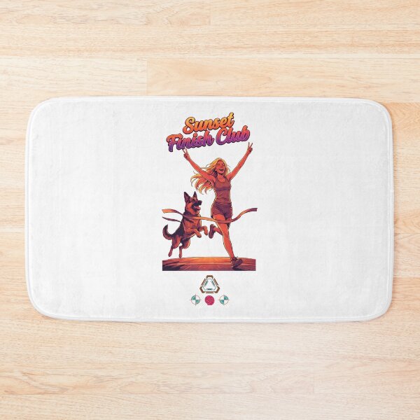 Item preview, Sunset Finish Club: Runner & Dog Duo designed and sold by Whimsy Trail Co.