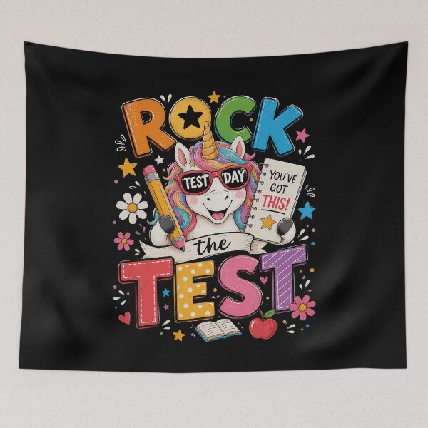 Item preview, Rock The Test Day Funny Unicorn Exam Testing Day School designed and sold by OlakunleOloroz.
