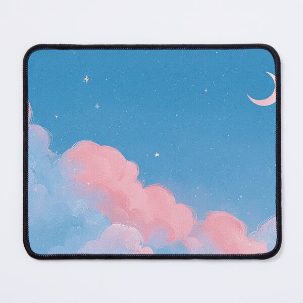 Item preview, Dreamy Pastel Moon and Clouds | Pink Blue Night Sky Aesthetic designed and sold by littlepiig.