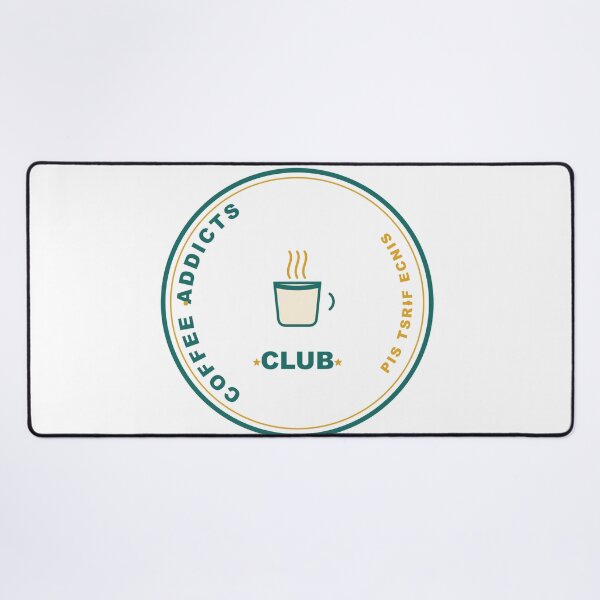 Item preview, Coffee Addicts Club Circular Badge Retro Coffee Design designed and sold by Mega-Shopping.