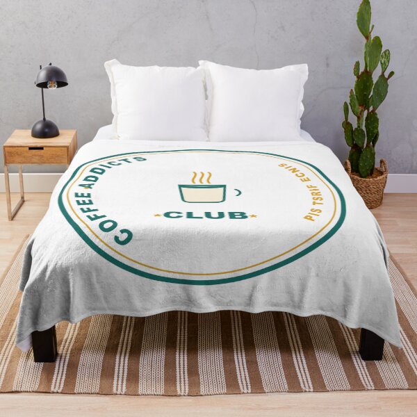 Item preview, Coffee Addicts Club Circular Badge Retro Coffee Design designed and sold by Mega-Shopping.