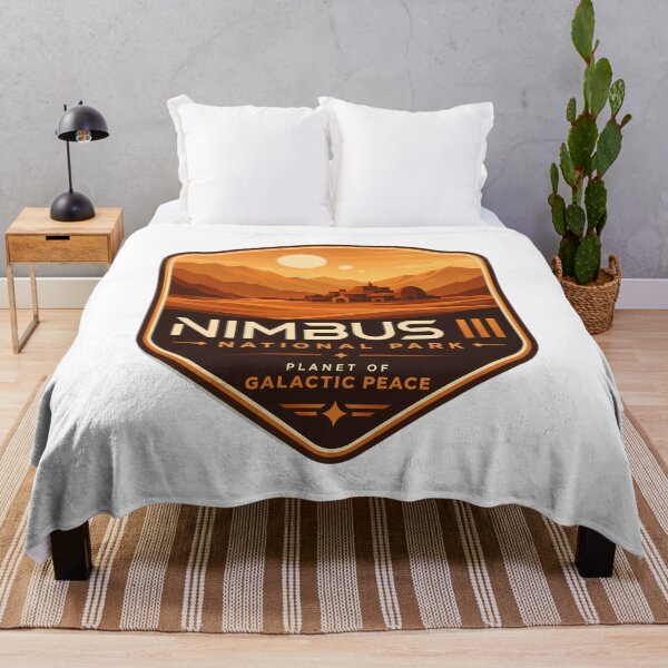 Item preview, Nimbus III Peace World Retro Sci-Fi designed and sold by FrontierCosmic.