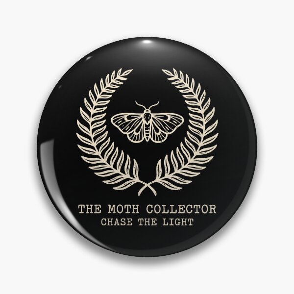 Item preview, The Moth Collector Chase The Light Wreath Minimalist Emblem designed and sold by SplashTastic.