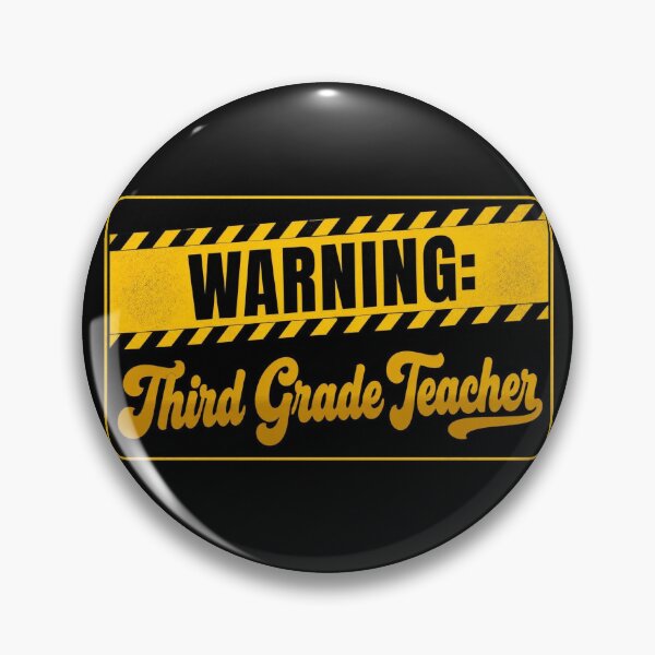 Item preview, Funny Warning Third Grade Teacher Sticker designed and sold by FestivityFinds.