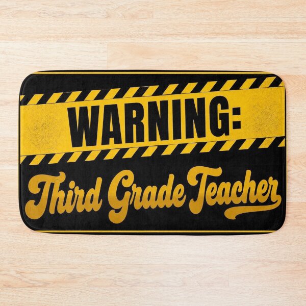 Item preview, Funny Warning Third Grade Teacher Sticker designed and sold by FestivityFinds.