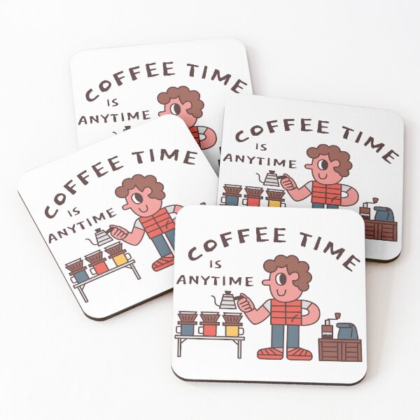 Item preview, Coffee time is anytime designed and sold by monkik.