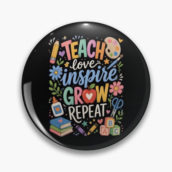 Item preview, Teach Love Inspire Grow Repeat Funny Teacher designed and sold by OlakunleOloroz.