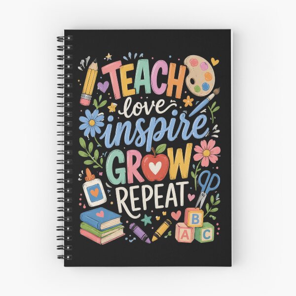 Item preview, Teach Love Inspire Grow Repeat Funny Teacher designed and sold by OlakunleOloroz.
