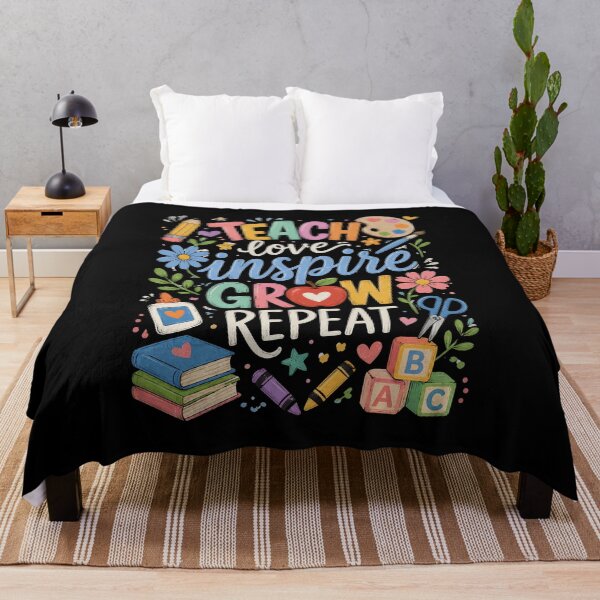 Item preview, Teach Love Inspire Grow Repeat Funny Teacher designed and sold by OlakunleOloroz.
