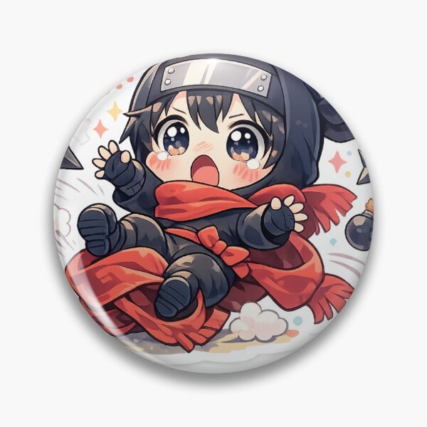 Item preview, Clumsy Anime Hero Sticker Kawaii Ninja Humor for Otakus & Anime Fans designed and sold by CutePrintCorner.