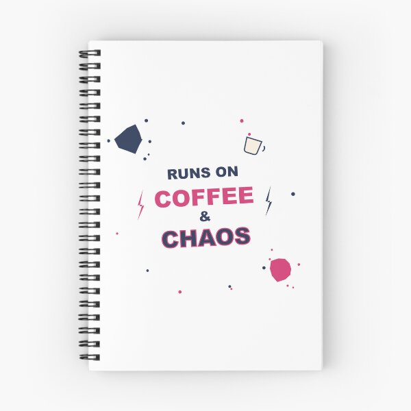 Item preview, Runs On Coffee And Chaos Funny Diagonal Energy Design designed and sold by Mega-Shopping.
