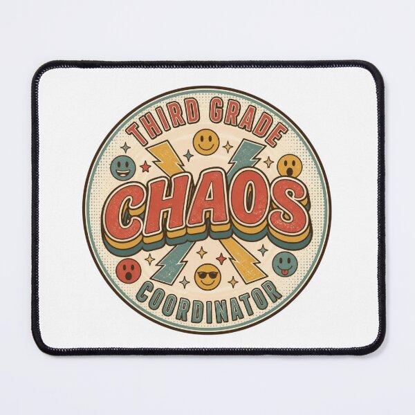 Item preview, Retro Third Grade Chaos Coordinator Lightning Emoji Badge T Shirts designed and sold by FestivityFinds.