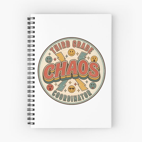 Item preview, Retro Third Grade Chaos Coordinator Lightning Emoji Badge T Shirts designed and sold by FestivityFinds.