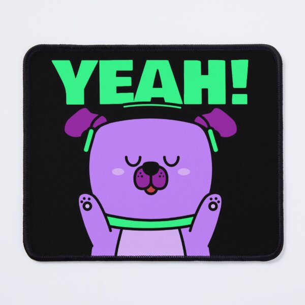 Item preview, YEAH! Cute Purple Dog with Neon Headphones - Music Lover Graphic designed and sold by GenZFashion000.
