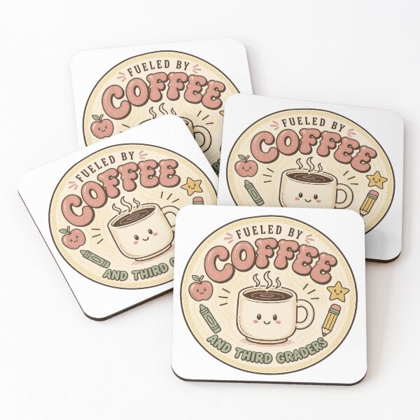 Item preview, Retro Fueled By Coffee and Third Graders Teacher T-Shirt designed and sold by FestivityFinds.