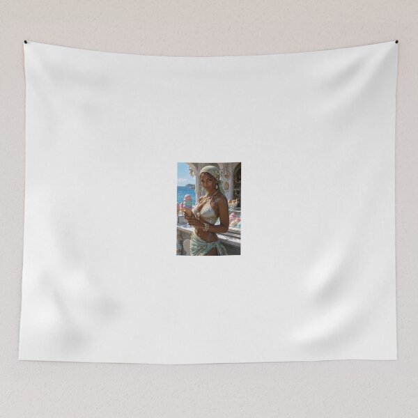 Item preview, Woman in Sea Green Bikini with Ice Cream designed and sold by CathryneDelamort.