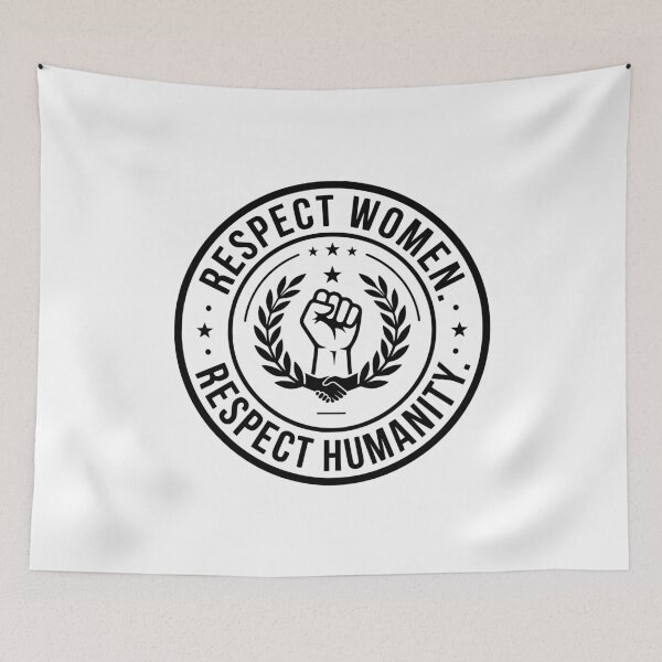 Item preview, Respect Women Respect Humanity | Feminist Empowerment Badge | Equality Quote | Women's Rights Graphic T-Shirt designed and sold by Velora Printss.