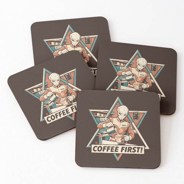 Item preview, Retro Alien Barista Coffee First Vintage Graphic designed and sold by DuckOddity.