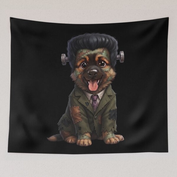 Item preview, Cute German Shepherd Puppy Frankenstein Costume Halloween designed and sold by SilentFlower.