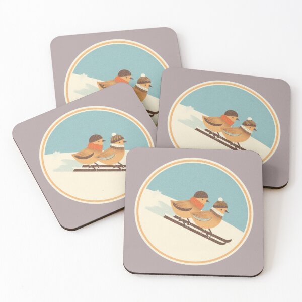 Item preview, Little Birds Ski Together designed and sold by mellow-koko.