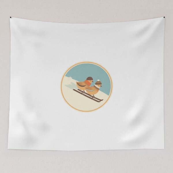 Item preview, Little Birds Ski Together designed and sold by mellow-koko.