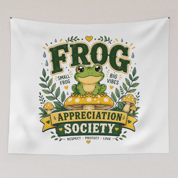 Item preview, cute frogs, frog gifts, frog illustration, frog decor, frog lover designed and sold by TrueArtVibes.