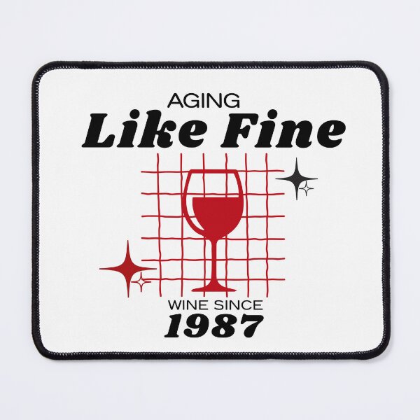 Item preview, Aging Like Fine Wine Since 1987 | Funny 1987 Birthday Wine Lover Shirt designed and sold by luckyhue.