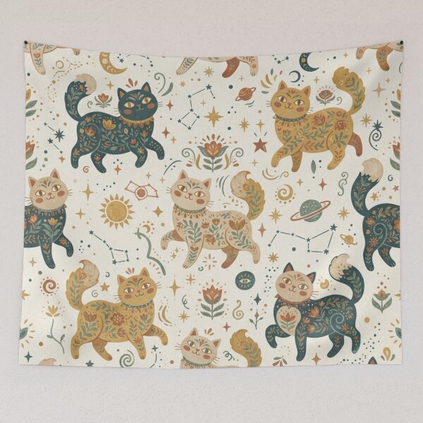 Item preview,     Celestial Folk Cat Pattern designed and sold by Iampoji.