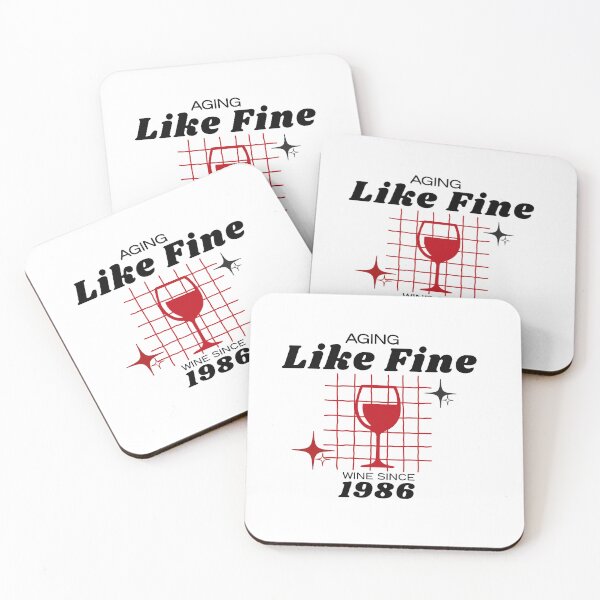 Item preview, Aging Like Fine Wine Since 1986 | Funny 1986 Birthday Wine Lover Shirt designed and sold by luckyhue.