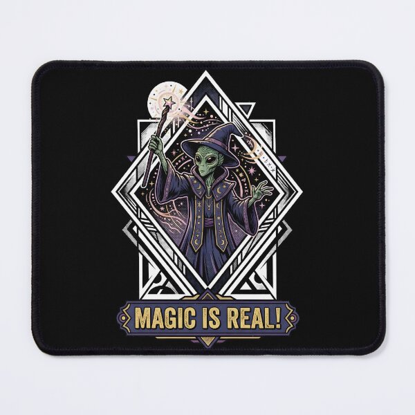 Item preview, Vintage Alien Wizard Magic Is Real Retro Illustration designed and sold by DuckOddity.