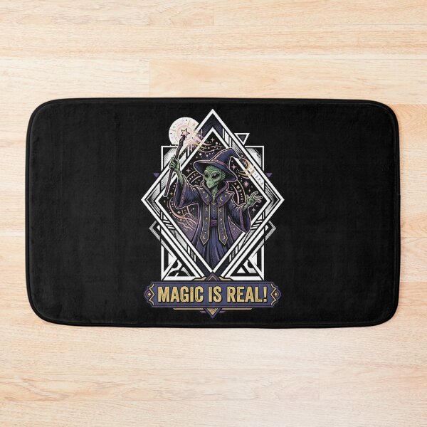 Item preview, Vintage Alien Wizard Magic Is Real Retro Illustration designed and sold by DuckOddity.