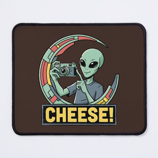 Item preview, Cute Alien Taking a Selfie Retro Cheese Graphic designed and sold by DuckOddity.