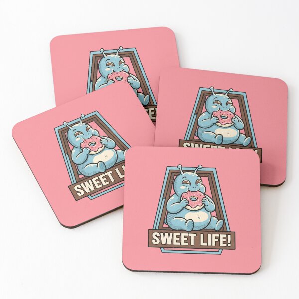 Item preview, Chubby Alien Eating Donut Sweet Life Retro Graphic designed and sold by DuckOddity.