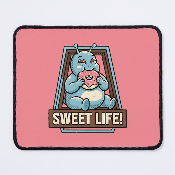 Item preview, Chubby Alien Eating Donut Sweet Life Retro Graphic designed and sold by DuckOddity.