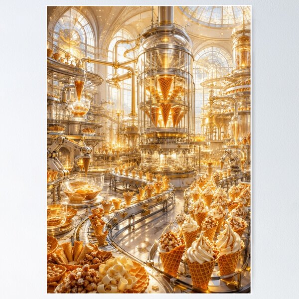 Item preview, Ice Cream Factory Collection 05 - Waffle Cone Factory designed and sold by SEIMEI2025.