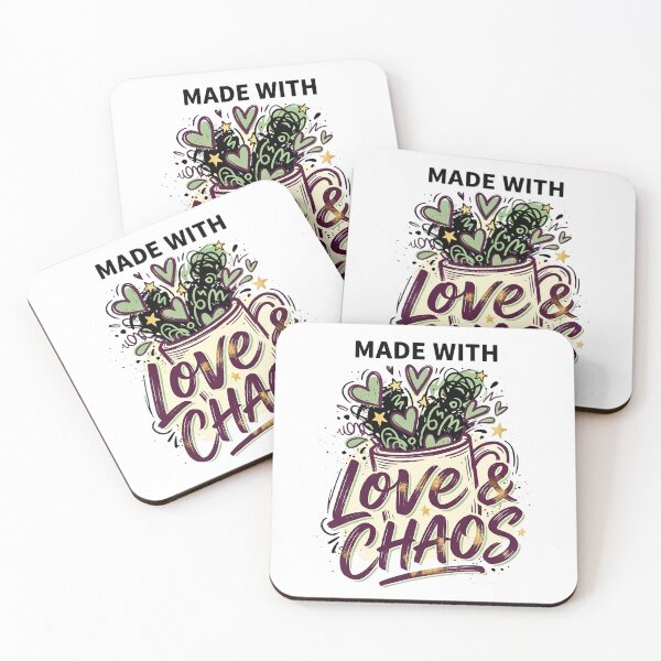 Item preview, Made with Love & Chaos | Vibrant Doodle Art & Typography designed and sold by BumbleBloom7.