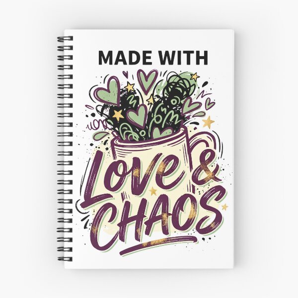Item preview, Made with Love & Chaos | Vibrant Doodle Art & Typography designed and sold by BumbleBloom7.