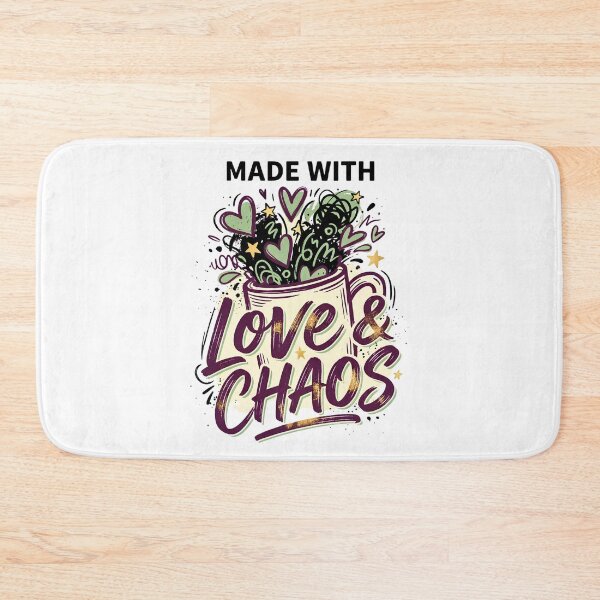 Item preview, Made with Love & Chaos | Vibrant Doodle Art & Typography designed and sold by BumbleBloom7.